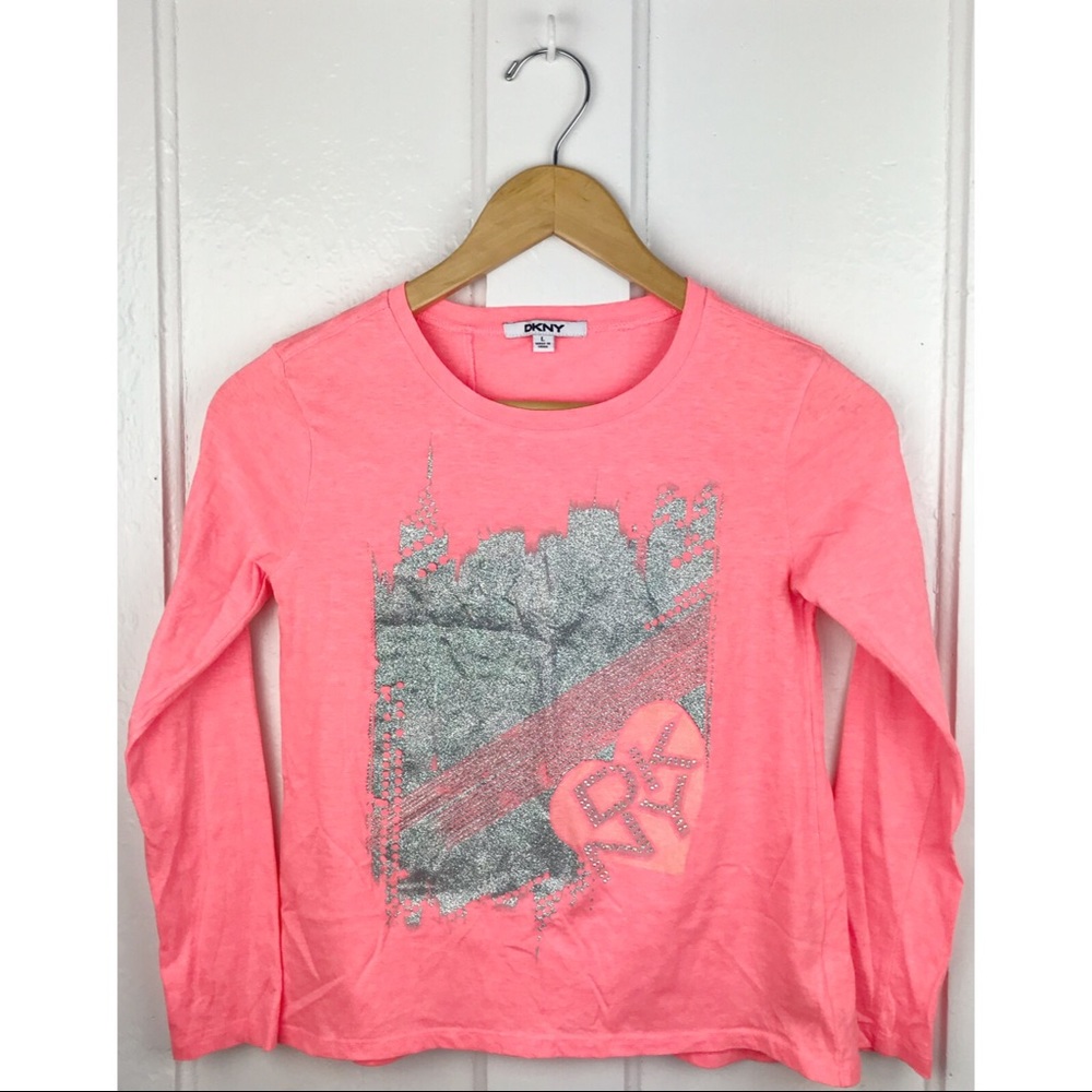 DKNY : Girl’s L : Sparkle/Glitter Embellished Long-Sleeve Top